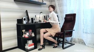 WeAreHairy - Alise - Tan Skirt White Blouse