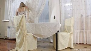 WeAreHairy - Alisia - Floral Dress White Stockings