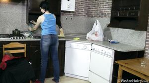 WeAreHairy - Ameli - Red Vibrator