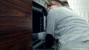 WeAreHairy - Ayda - Denim Skirt Grey Blouse