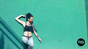 ThisIsGlamour - Reina Strips Naked In Tennis Court