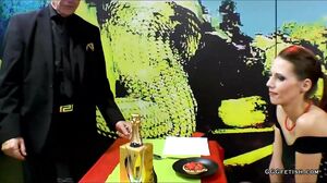 Viktoria gives amazing blowjob and ass licking