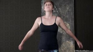 WeAreHairy - Aurora Odaire - Black Blouse Red Mat