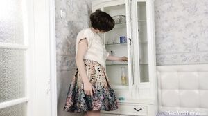 WeAreHairy - Aria - Floral Skirt Tan Sweater