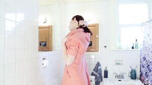 WeAreHairy - April - Apricot Dress Black Thong