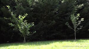 Belgian brunette fucked in the garden