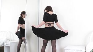 WeAreHairy - Chrystal Mirror - Black Skirt Black Top