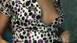 Horny Brunette Teen Deep Throats Lucky Old Man Huge Dic