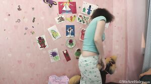 WeAreHairy - Delta Freya - Blue Top Pink Walls
