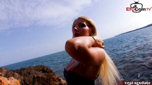 french blonde bbw milf at outdoor sex