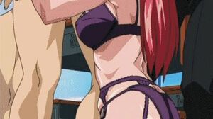 Hentai redhead gangbanged by her students