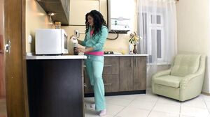 WeAreHairy - Rimma S - Blue Jogging Suit Pink