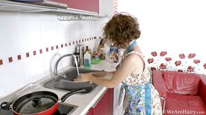 WeAreHairy - Sasha Pink - Kitchen Masturbation