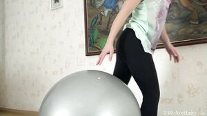 WeAreHairy - Shein - Black Leotard Exercise Ball