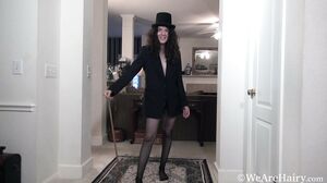 WeAreHairy - Silki Smith - Black Jacket Black Stockings