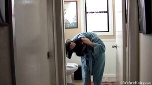 WeAreHairy - Simone - Blue Robe White Tub