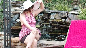 WeAreHairy - Simone - Flower Dress Outdoors