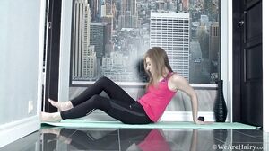 WeAreHairy - Vanessa V - Red Top Black Leotard