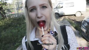 Schoolgirl creampied for chocolates