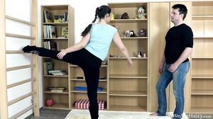 WeAreHairy - Valentina Ross - Blue Top Black Tight