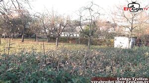 German mature grandma fucks outdoor in amateur porn