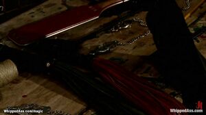 Hooked assholes dykes get whipping