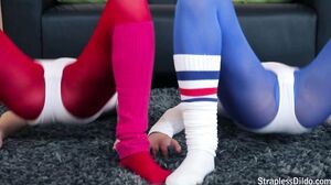 Beata, Jane - Pantyhose workout and Feeldoe fucking