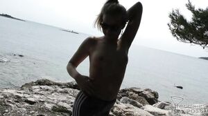 20yo Candice on Vacation With Me to Croatia Risky Rocky