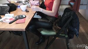 Mira Arriving to Amsterdam to Shoot on Our Roof Masturb