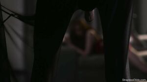 Mia, Rossy Bush - Hikes Her Skirt Up For Mia's Strapless Dildo