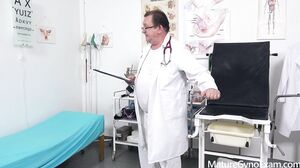 Kathy White gets her senior cunt examined and made to cum