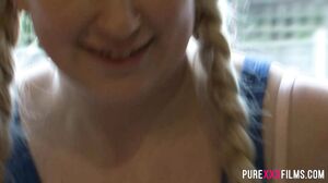 Anna Darling - Pigtail Teen Cums Nextdoor