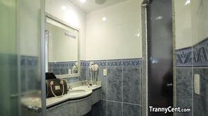 Foxy latina tgirl fucks horny guy