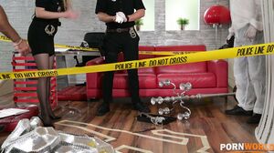 Slutty Policewoman Candy Alexa Lets 3 Colleagues Fill H