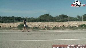 HOT GERMAN HITCHHIKER BITCH SEDUCED GUY FOR OUTDOOR SEX