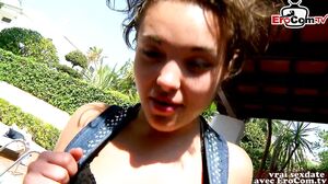 French amateur teen next door fuck outdoor at the pool