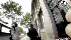 Skinny french teen pick up for vaginal and anal outdoor