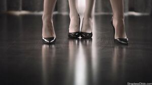 StraplessDildo - Mia Hairy Pussy Brunette Girl Fucked W