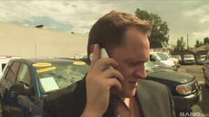 asin, brunette and redhead suck three cocks.