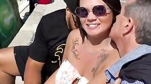 Married hotwife wife meeting strangers on the beach
