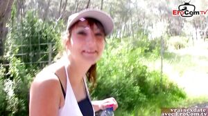 Public Flashing Sex with french amateur teen