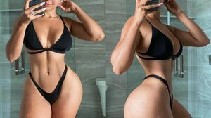 Izzy Lush hot Colombian tutor analized by two black studs then piss on her