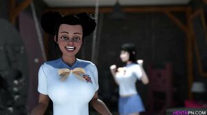 3D College Lesbians Sex Cartoon