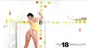 My18Teens - Hot Brunette Masturbate Wet Pussy and Orgas