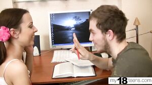 My18Teens - Student Blowjob Dick and Fucking Teacher