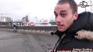 German chubby blonde housewife pick up on street for ca