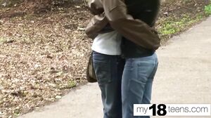 My18Teens - Blonde DP Cock Stranger and Oral Creampie