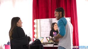 Spanish Slut Penelope Cross Blows Make-Up Artist Before Fucking BBC GP2212