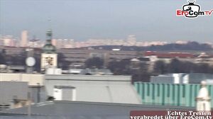 German business blonde model fuck in clothes a big cock