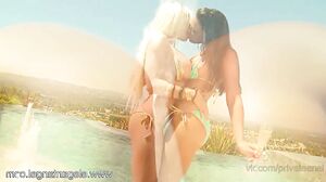 sexy babes in bikini threesome